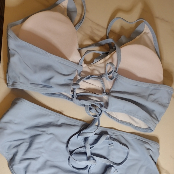 🆕 Zaful blue high rise bikini set - Picture 7 of 9